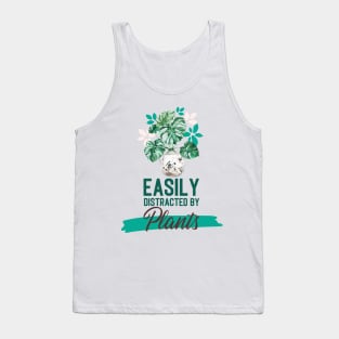 Easily Distracted By Plants In Green And Terracotta Tank Top